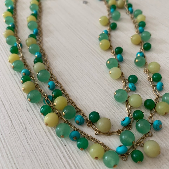 Stella & Dot Jade and Turquoise necklace - Picture 2 of 5